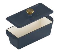 Mahlzeit Cocotte en fonte émaillée avec couvercle - 3 litres - Passe au four - Compatible avec induction - Double rôtissoire à canard - Grande cocotte en émail - Faitout à rôtir à oie