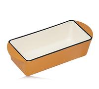 Mahlzeit plat à four en fonte rectangulaire 1,6 litre | Sunny Orange | fonte émaillée | moule à lasagnes haut, moules à four, rôtissoire émaillée, moule à rôti