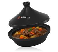 Mahlzeit Tagine en fonte | Ø 25 cm | émaillée | Casserole à tajine avec couvercle en céramique émaillée pour four, cuisinière électrique, cuisinière à gaz, induction | Tajine pour cuisine marocaine