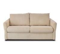 Maho - canapé 2 places convertible express couchage quotidien 140 cm matelas 11 cm en velours côtelé - Beige