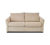 Maho - canapé 2 places convertible express couchage quotidien 140 cm matelas 11 cm en velours côtelé - Beige