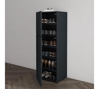 Mai & Mai Armoire à Chaussures Commode Entrée Gris Noir Mat | Meuble de Rangement à Chaussure, Commode à Chaussures, avec 3 Compartiments, Range-Chaussures, 45x36x120cm, ACH2