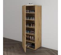 Mai & Mai Armoire à Chaussures Commode Entrée Marron Clair | Meuble de Rangement à Chaussure, Commode à Chaussures, avec 3 Compartiments, Range-Chaussures, 45x36x120cm, ACH2