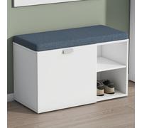 Mai & Mai Banc de Chaussures avec Coussin 80x37x50cm Blanc Mat