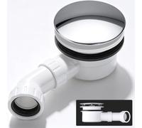 Bonde de douche standard Mai & Mai A02 - Blanc - 90mm - Écoulement libre - Siphon amovible