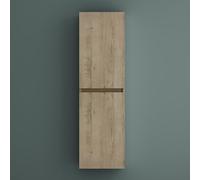 Mai & Mai Colonne de Salle de Bains Chêne Blanc Clair Armoire Haute 120cm | Meuble Colonne de Rangement Suspendu, Armoire Latérale en Bois, 2 Portes et 4 Compartiments, 35x20x120cm, Verona