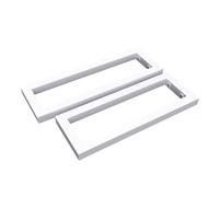 Mai & Mai® Équerre de Fixation en Inox Blanc 2 Pièces Support pour Étagère Mural Robuste W1 30cm