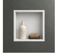 Mai & Mai® Étagère Murale à Carreler 30x30x8 3cm Niche de Douche à Encastrer en Inox Blanche