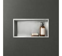 Mai & Mai Étagère Murale à Carreler pour Salle de Bain Chromé 30x60x8,3cm | Étagère de Douche Encastrée en Inox, Niche de Douche Rectangulaire, Niche Murale Encastrable, Serviteur de Douche, MBK01