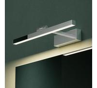 Mai & Mai Lampe Murale Miroir LED 4000K pour Salle de Bain Chrome 40cm | Lumière Miroir Moderne, Applique Rotative à 180°, IRC ＞ 80, Puissance 9W, Étanche et Antirouille, Desgin Strahlenschon