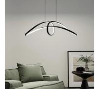 Mai & Mai Lustre Suspension LED avec Télécommande Triple Contrôle Noir 90cm | Luminaire Plafond, Réglage de la Lumière 3000K-6000K, Hauteur Ajustable, 30W, IRC≥80, pour Cuisine Chambre Salon, Luvina11