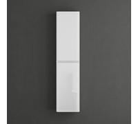 Mai & Mai Meuble Colonne de Salle de Bains Blanc Armoire Haute 150cm | Meuble Colonne de Rangement Suspendu, Armoire Latérale en Bois, 2 Portes et 4 Compartiments, 35x20x150cm, Lucca