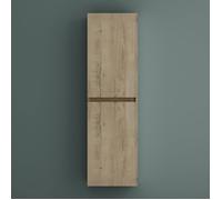 Mai & Mai Meuble de Salle de Bains Murale Armoire Haute 35x20x120cm avec 2 Portes et 4 compartiments Chêne Blanc Clair Verona