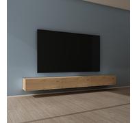 Mai & Mai Meuble TV Suspendu Table TV Salon Marron Clair 300cm