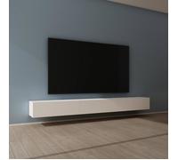 Mai & Mai Meuble TV Suspendue Armoire avec Soft-Close Table TV pour le Salon Blanc Mat 300x40,2x30 cm TC002