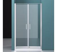 Mai & Mai Paroi de Douche en Niche Transparent 120x195 Pare douche Pivotante Verre ESG 8mm avec Revêtement NANO Easy Clean T66K