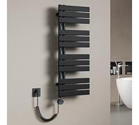 Mai & Mai Radiateur Sèche-Serviettes 104x40cm Gris Noir 800W Résistance