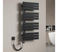 Mai & Mai Radiateur Sèche-Serviettes 104x50cm Gris Noir 800W Résistance