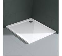 Mai & Mai Receveur de douche 70x70x4cm bac à douche en acrylique blanc carré extra plat F1