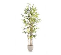 MAIA SHOP Plante Artificielle en Bambou Sauvage 150 cm avec tiges Naturelles - Arbre décoratif réaliste, pour l'intérieur, Pot de Fleurs, Base en Plastique Incluse