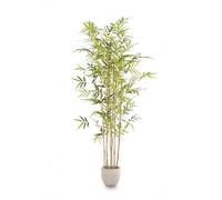 MAIA SHOP Plante Artificielle en Bambou Sauvage 180 cm avec tiges Naturelles - Arbre décoratif réaliste, pour l'intérieur, Pot de Fleurs, Base en Plastique Incluse