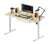 MAIDeSITe Bureau RGB électrique réglable en Hauteur,120 x 60 cm | Bureau assis-debout avec bande lumineuse RGB,4 mémoires, USB-C et gestion des câbles 2-en-1,gamer et Home-Office