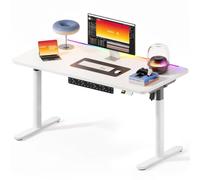 MAIDeSITe Bureau RGB électrique réglable en Hauteur,120 x 60 cm | Bureau assis-debout avec bande lumineuse RGB,4 mémoires, USB-C et gestion des câbles 2-en-1,gamer et Home-Office