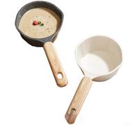 Maifan Stone Mini casserole en fonte anti-adhésive 250 ml pour faire fondre le beurre, les aliments pour bébés, plaques à induction, petite casserole noire