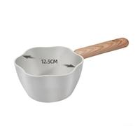 Maifanite - Mini casserole avec poignée en bois, antiadhésive de 23 cm, pour cuisinières électriques à gaz à induction, poêle à lait légère pour la cuisson des œufs et des sauces (blanc)