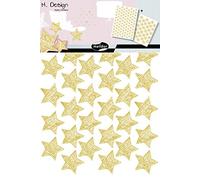 Maildor AD029O - Un sachet M Design 2 planches stickers muraux 34,5x49 cm, Etoiles or