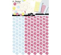 Maildor AD030O - Un sachet M Design 2 planches stickers muraux 34,5x49 cm, Pois multicolore