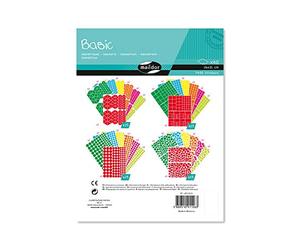 Maildor AE126O - GOMMETTES Basic - 60 planches 16x21 cm - 7 920 stickers - MULTIFORMES GÉOMÉTRIQUES
