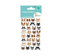 Maildor CY032Opack - GOMMETTES 3D Cooky - LOT DE 10 planches 12x8 cm - 320 stickers - TETES DE CHATS