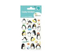 Maildor CY062Opack - GOMMETTES 3D Cooky - LOT DE 10 planches 12x8 cm - 210 stickers - PINGOUINS