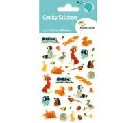 Maildor CY081Cpack - GOMMETTES 3D Cooky - LOT DE 10 planches 12x8 cm - 400 stickers - ANIMAUX DE LA FORET