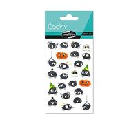 Maildor CY083O - Un sachet de gommettes 3D Cooky 1 planche 7,5x12cm, Araignées (24 stickers)