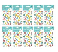 Maildor CY128Cpack - GOMMETTES 3D Cooky - LOT DE 10 planches 12x8 cm - 300 stickers - PLANETES