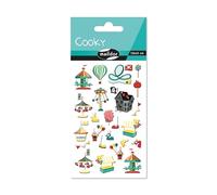Maildor CY141Cpack - GOMMETTES 3D Cooky - LOT DE 10 planches 12x8 cm - 280 stickers - FETE FORAINE