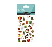 Maildor CY153Cpack - GOMMETTES 3D Cooky - LOT DE 10 planches 12x8 cm - 270 stickers - SYMBOLES NOËL