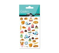 Maildor CY155Cpack - GOMMETTES 3D Cooky - LOT DE 10 planches 12x8 cm - 310 stickers - PATISSERIES