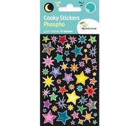 Maildor CY161Cpack - GOMMETTES 3D Cooky - LOT DE 10 planches 12x8 cm - PHOSPHORESCENTES - 570 stickers - ETOILES
