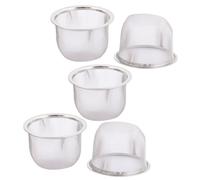 sourcingmap 5pcs Filtre Théière Maille Thé Infuseur Filtre Tisane Crépine Filet Thé Panier Passoire épice ronde acier inoxydable 70mm Diamètre