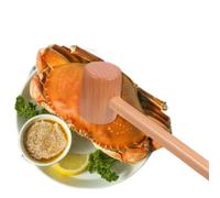 maillet en bois 1 pièces marteau en bois lisse | Surface en bois naturel, crabe, fruits de mer, maillet, Mini marteau, outil de fissure de cuisine