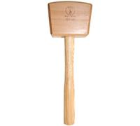 Maillet en bois Ulmia 300-1 / Maillet de charpentier 300-1 ~ Tête de frappe en hêtre rouge de haute qualité, toutes les arêtes sont fraisées, manche en frêne, collé et chevillé ~ Tête de frappe : 105 x 65 x 80