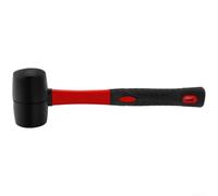 Maillet en caoutchouc, poignée en plastique TPR pour marteau noir bicolore, outil non marquant pour assemblage de sols et travaux automobiles (473,6 g)