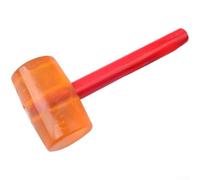 Maillet en caoutchouc transparent avec manche en bois et tête antichoc pour sol pour installation de carrelage et rénovation de maison Rouge (2000)