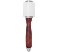 Maillet en nylon avec manche en bois de hêtre, connexion métallique épaisse, tête de 5 cm, longueur 21 cm, prise en main antidérapante et confortable, pour DIY, marquage et maroquinerie