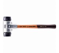 Maillet HALDER SIMPLEX Caoutchouc chargé avec boîtier en aluminium et manche en bois - D=60 mm - 3102.060