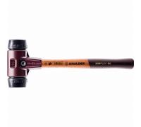 Maillet HALDER SIMPLEX Caoutchouc chargé avec boîtier en fonte malléable et manche en bois - D=50 mm - 3002.050