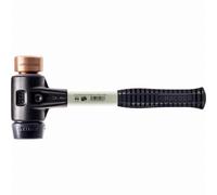 Maillet HALDER SIMPLEX caoutchouc chargé / cuivre avec boîtier en fonte malléable renforcée et manche en fibre de verre - D=30 mm - 3724.030
